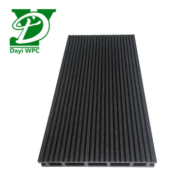 Bevel WPC Composite Decking Black WPC Decking Corrosion Resistance