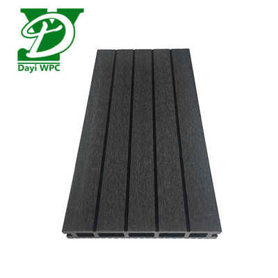 Bevel WPC Composite Decking Black WPC Decking Corrosion Resistance