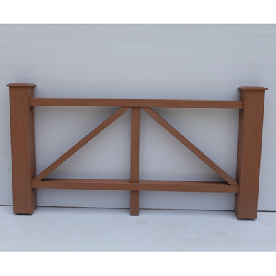 Gepersonaliseerd decoratief WPC-poortpaneel Hout plastic composiet hek mottenbestendige
